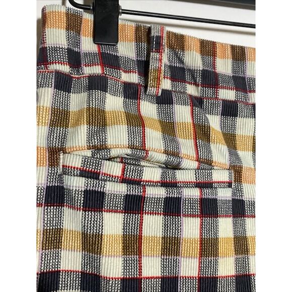 Anthropologie The Essential Collection Women's Plaid Slim Kick Flare Pants SZ 6 - Picture 3 of 11